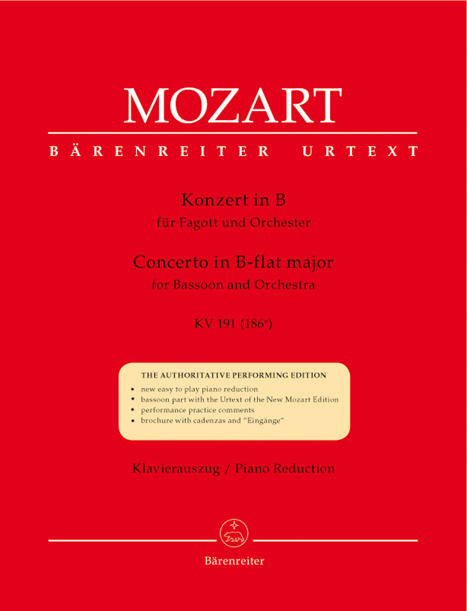 Koncert B dur pro fagot a orchestr KV 191 (186e)