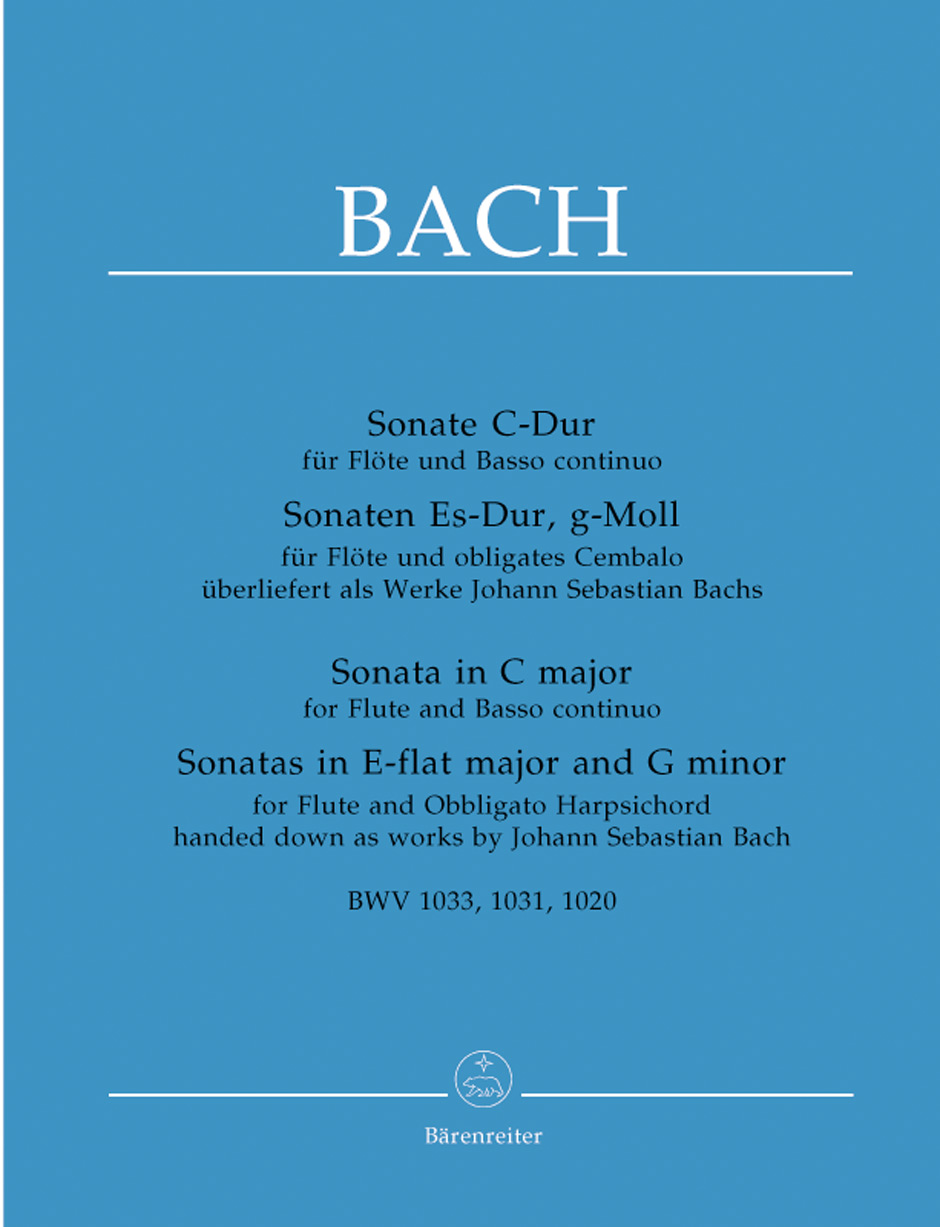 Sonáta pro flétnu a basso continuo C dur BWV 1033, Sonáty pro flétnu a obligátní cembalo Es dur BWV 1031 a g m