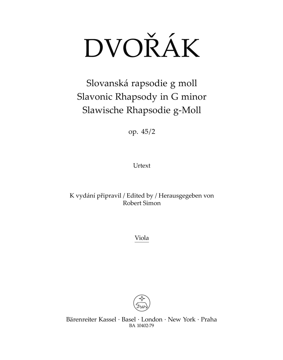 Slovanská rapsodie g moll op. 45/2