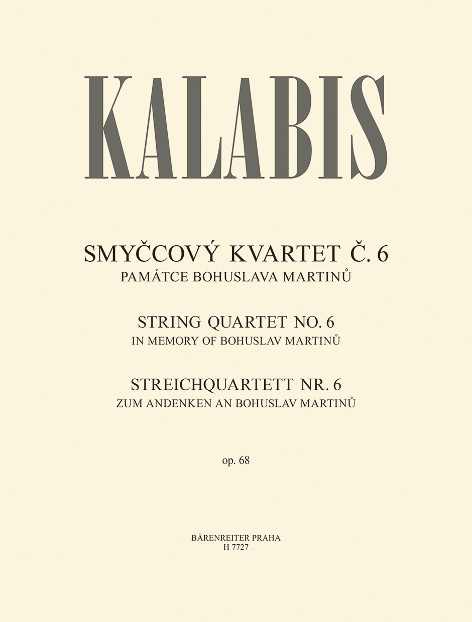 <STRONG>Smyčcový kvartet č. 6 Pocta Bohuslavu Martinů</STRONG>